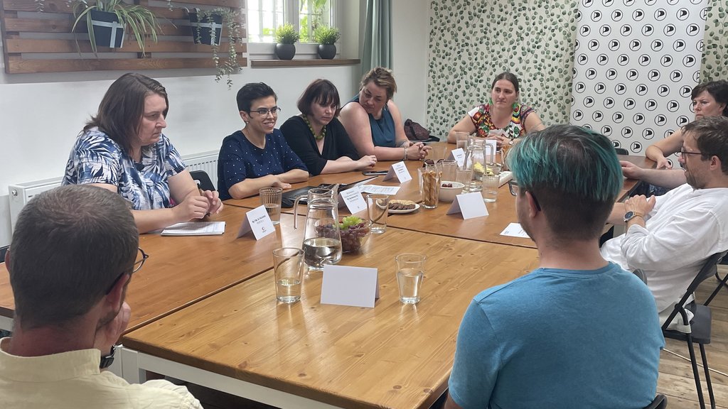 Olga Richterová na návštěvě v Českých Budějovicích